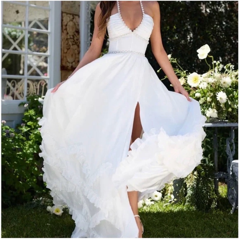 V Chapman Scarlette White Dress Halter